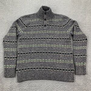 American Eagle Men’s Fair Isle High Collar Sweater Rabbit Hair Blend - Size:  L